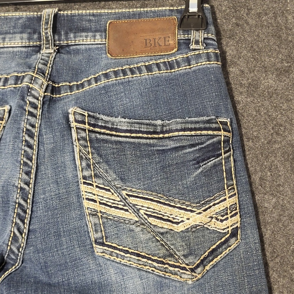 BKE Fulton Bootleg Jeans Womens 30R Blue Mid Wash Stretch Bootcut Denim